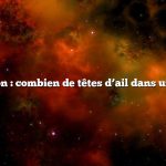 Question : combien de têtes d’ail dans une livre